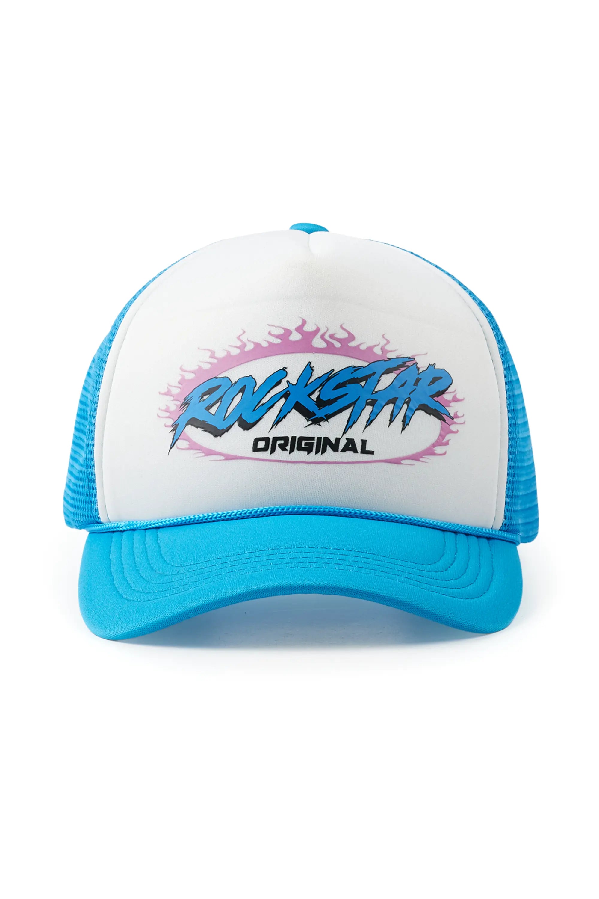 ROCKSTAR ORIGINAL Casquette Trucker graphique Quito Blanc/Aqua