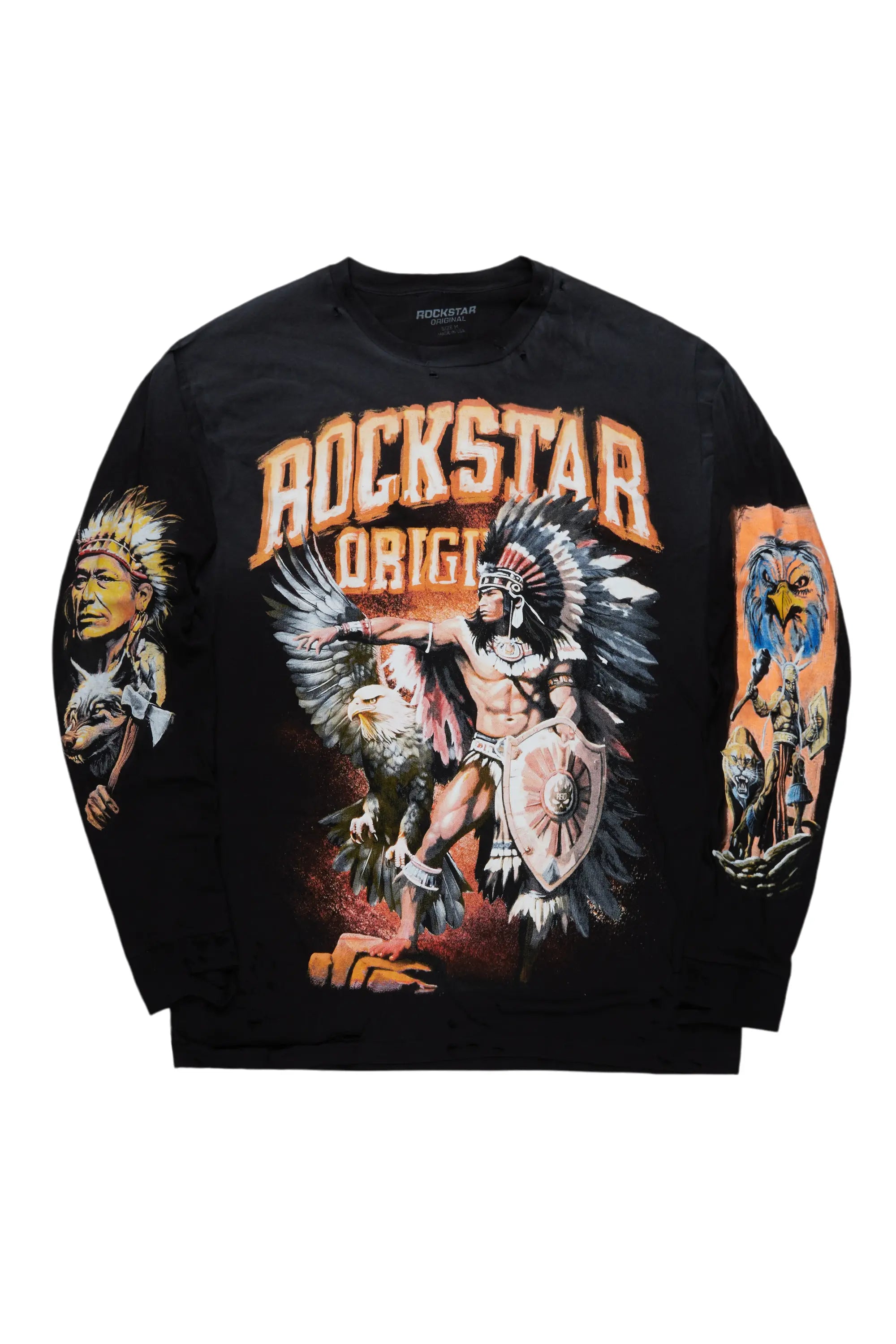 ROCKSTAR ORIGINAL T-Shirt Manches Longues Raquel Noir Haut Casual Confortable