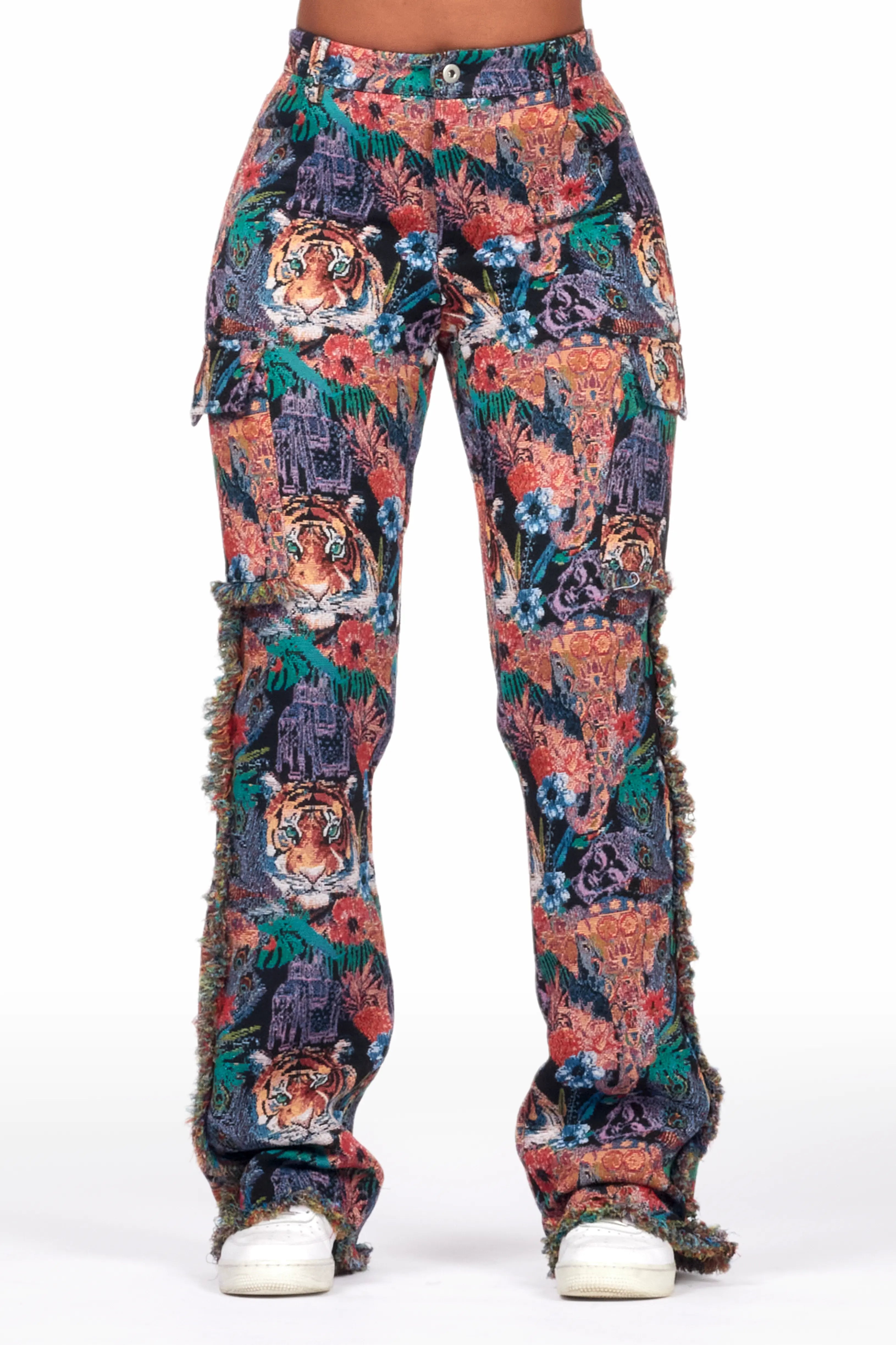 ROCKSTAR ORIGINAL Pantalon Rena en Tissu Jacquard à Empiècements Superposés