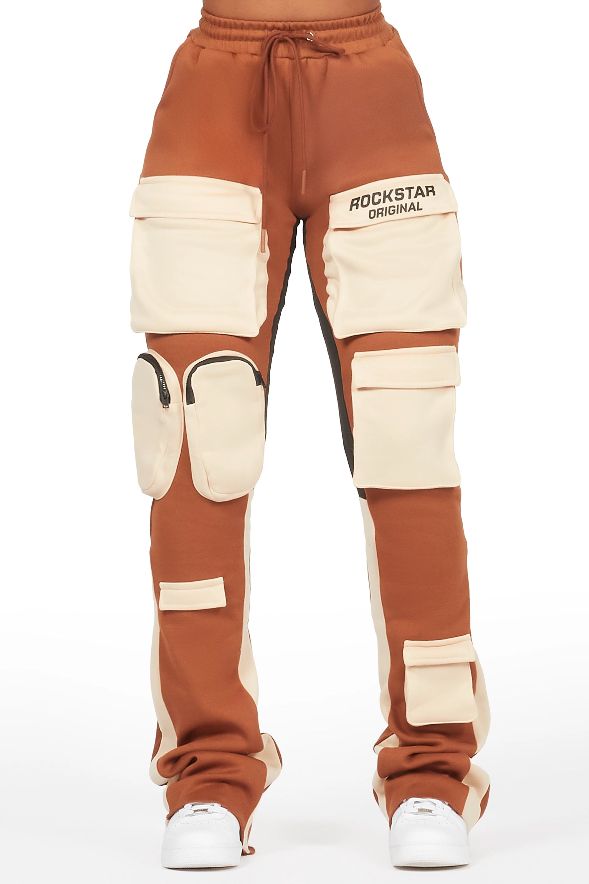 ROCKSTAR ORIGINAL Pantalon de sport Norika Brown coupe ajustée Confort urbain et style dynamique