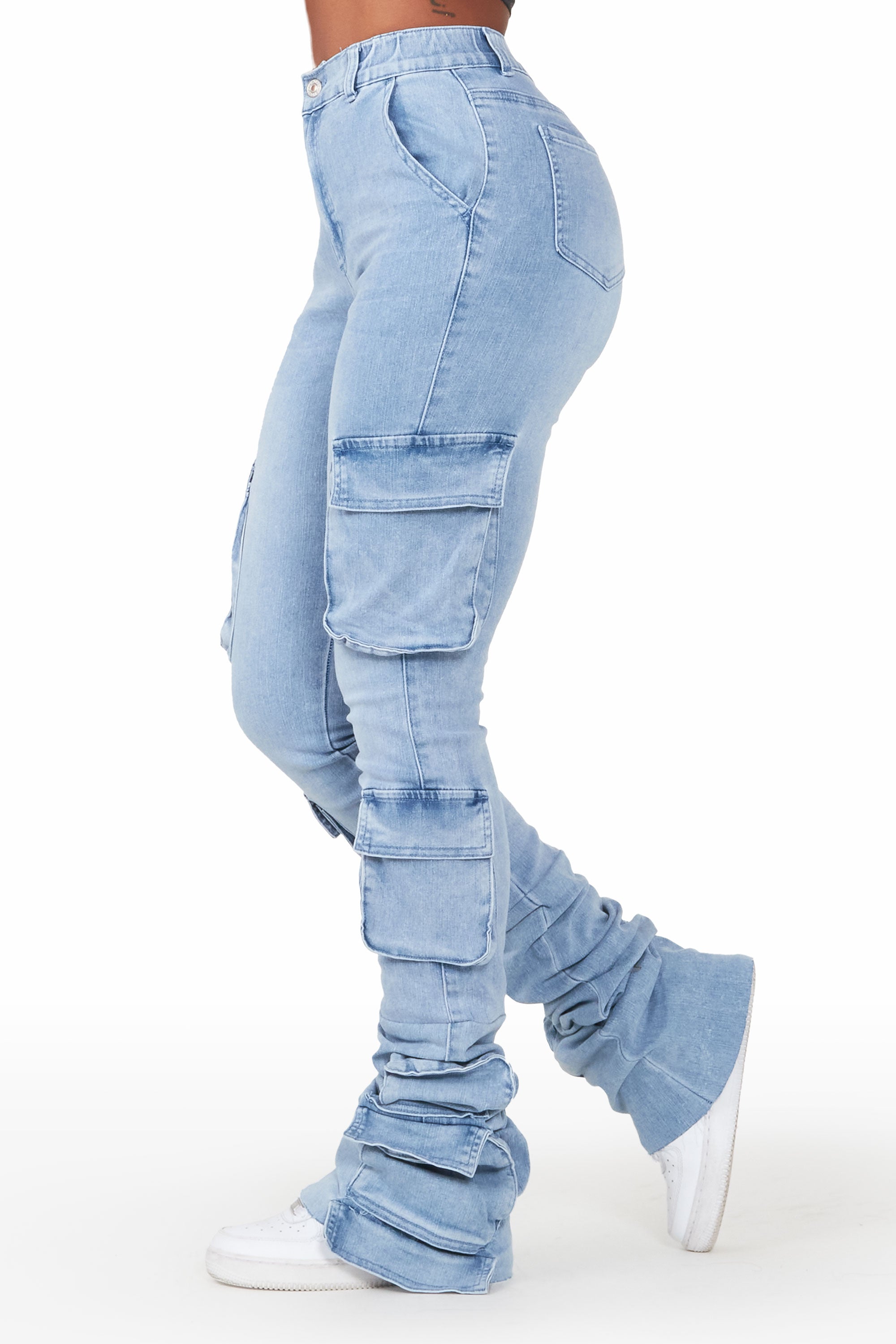 ROCKSTAR ORIGINAL Phoebe Jeans Délavage Clair à Coupe Ultra-Équilibrée
