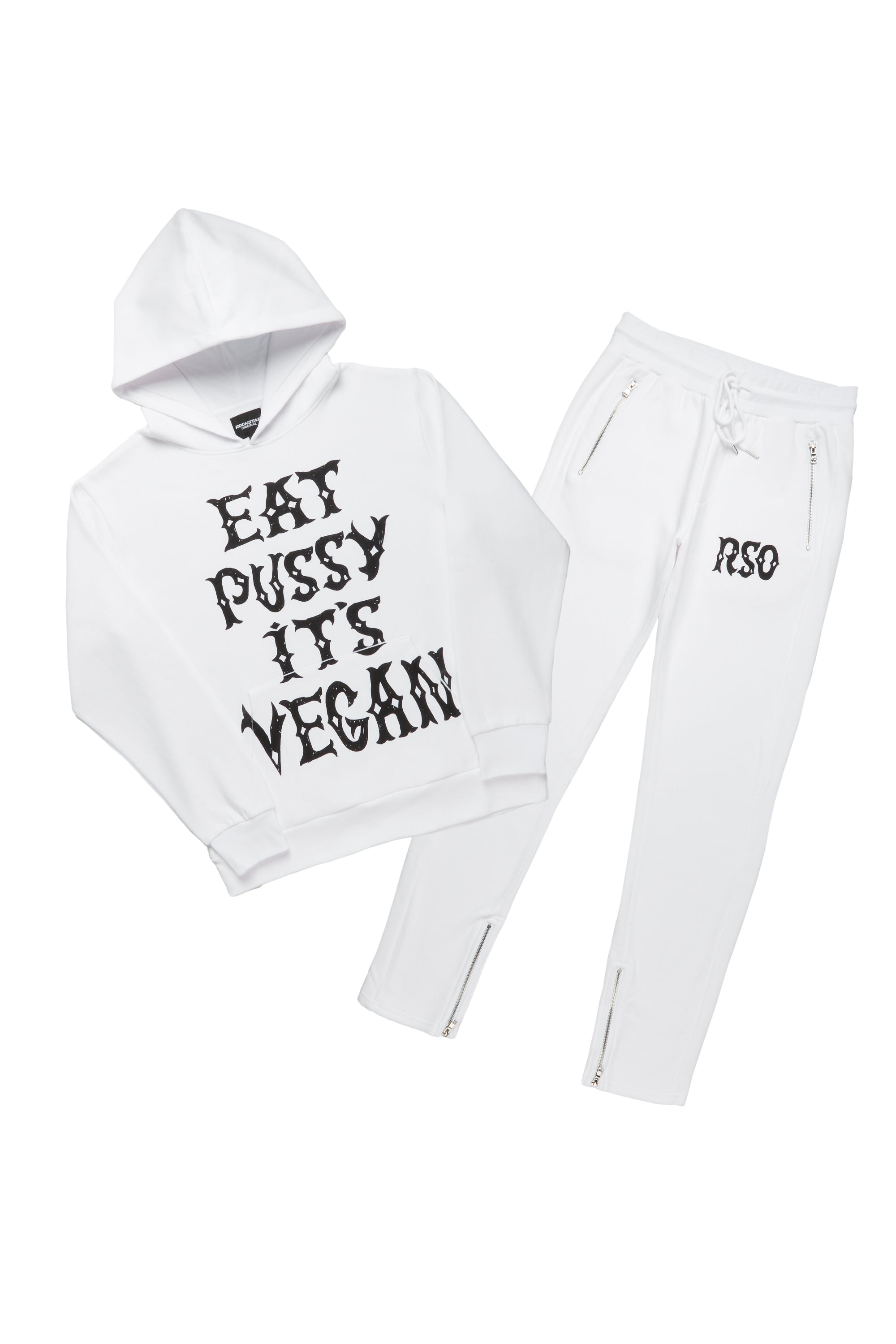 ROCKSTAR ORIGINAL Ensemble Décontracté Capuche Posse Blanc & Noir