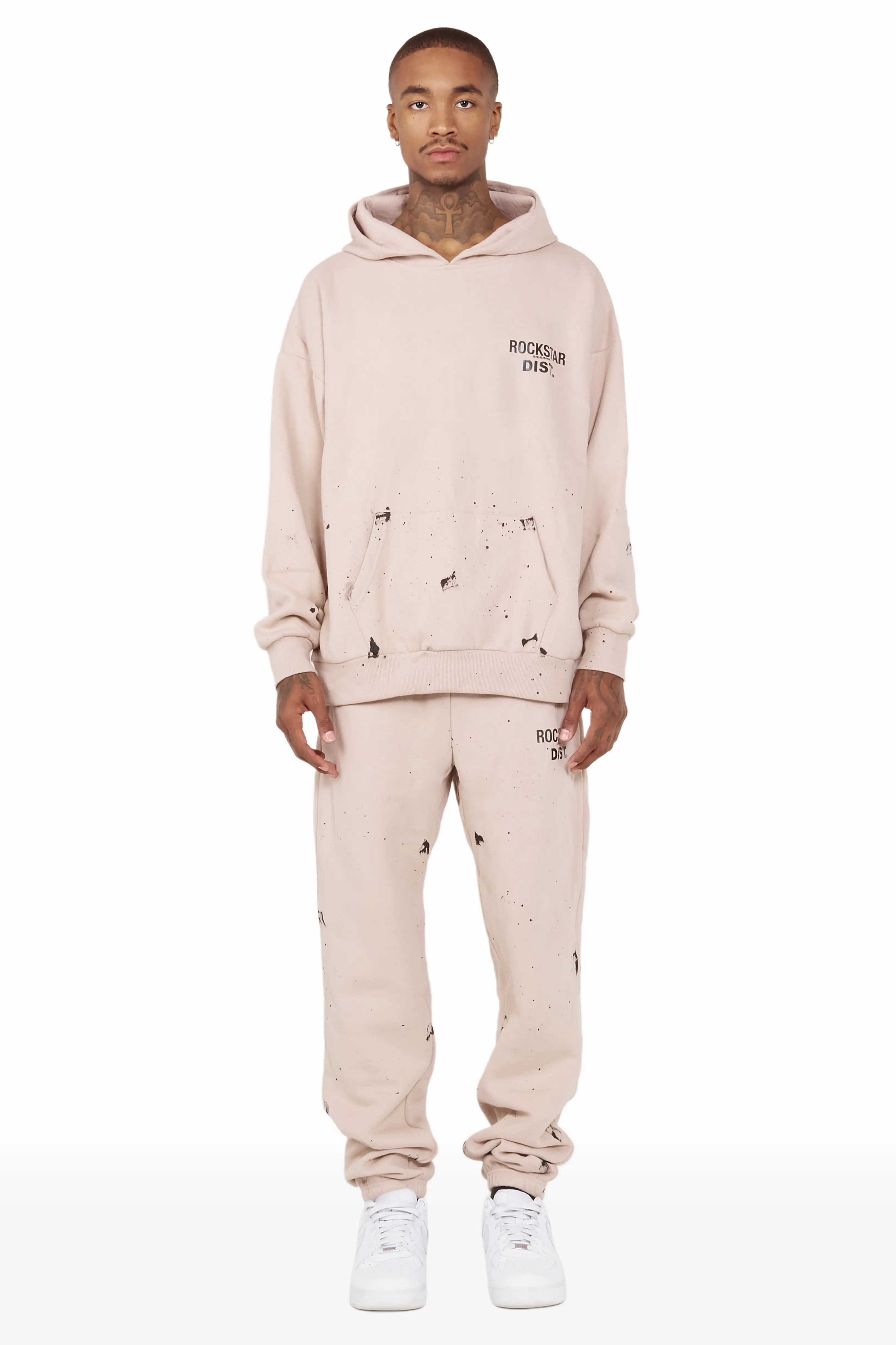 ROCKSTAR ORIGINAL Survêtement à capuche Raffer couleur taupe
