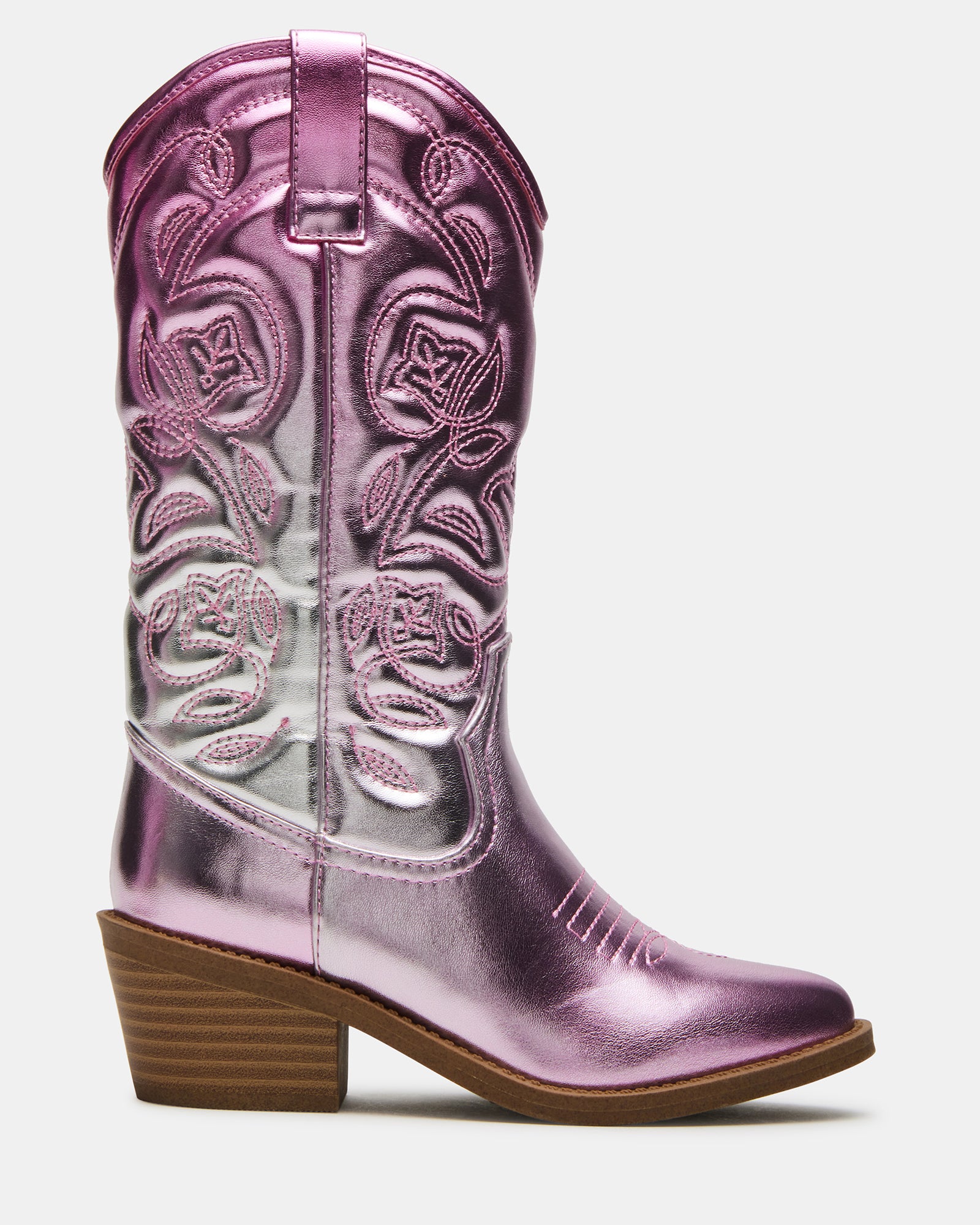 STEVE MADDEN Bottines étincelantes pour enfants Rose métallisé